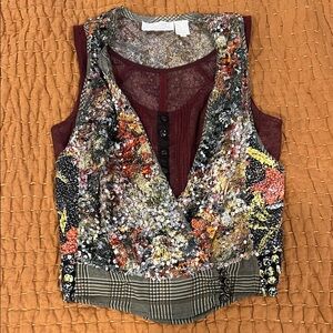 Multicolor Sequin Women's Top